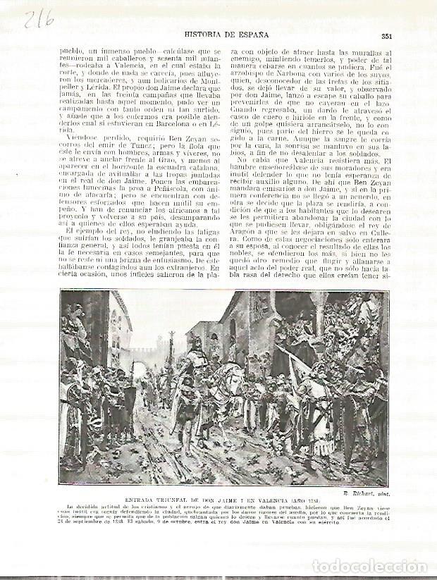 Postcards: LAMINA 4729: Entrada de Jaume I en Valencia - Manuel Rodriguez Codola