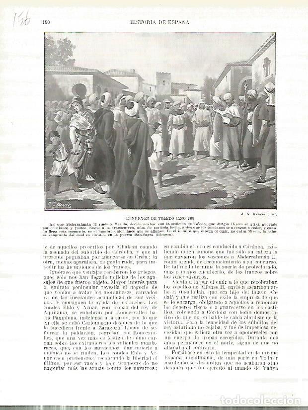Cartoline: LAMINA 4669: Rendicion de Toledo (a&ntilde;o 838) - Manuel Rodriguez Codola