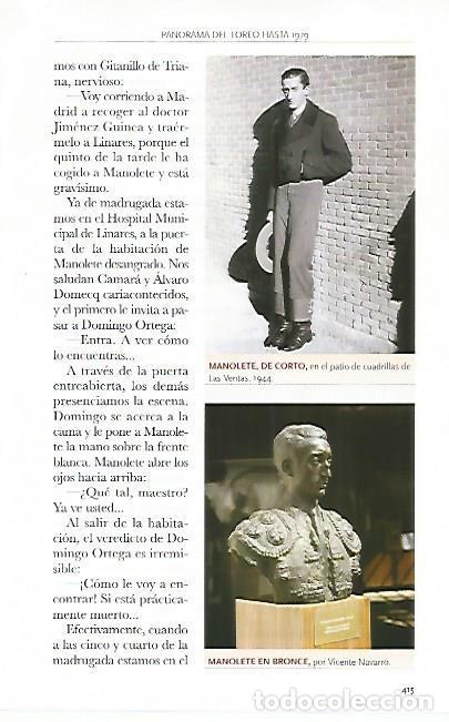 Postales: LAMINA COSSIO 50416: Manolete en Las Ventas en 1944 - Varios