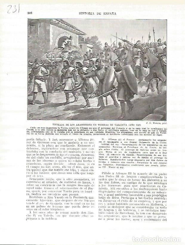 Postais: LAMINA 4744: Entrada de los aragoneses en tierras de Valencia - Manuel Rodriguez Codola