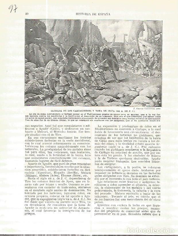 Cartoline: LAMINA 4610: Llegada de los cartagineses y toma de Ibiza - Manuel Rodriguez Codola