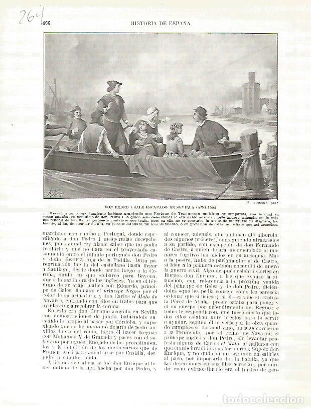 Postkarten: LAMINA 4777: Don Pedro sale de Sevilla - Manuel Rodriguez Codola