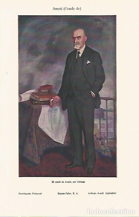 Postcards: LAMINA ESPASA 10883: El conde de Aresti por Zuloaga - Varios