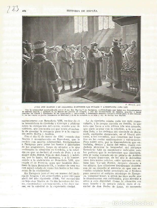 Cartoline: LAMINA 4786: Jura de Martin I en Zaragoza - Manuel Rodriguez Codola