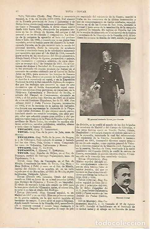 Postkarten: LAMINA ESPASA 10978: El general Antonio Tovar - Varios