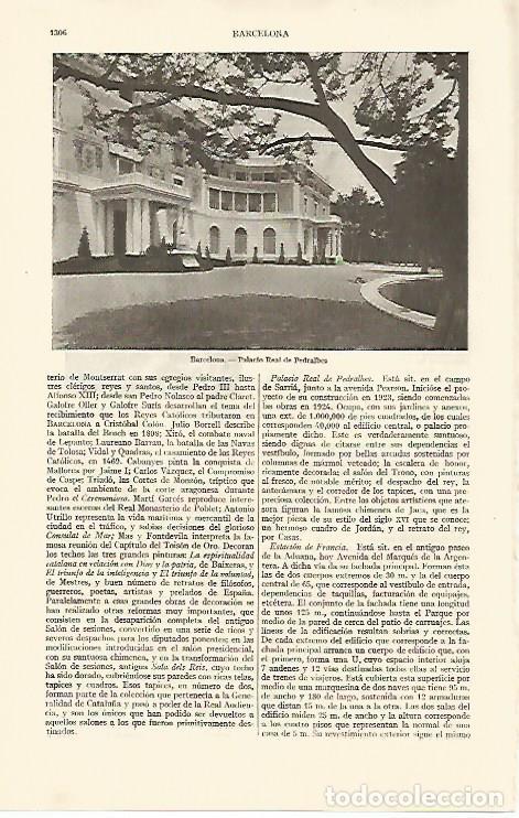 Postkarten: LAMINA ESPASA 10953: Palacio Real de Pedralbes en Barcelona - Varios