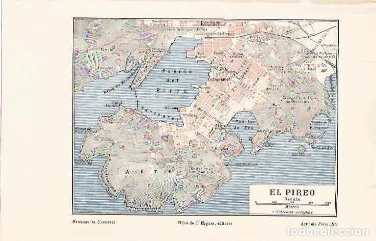 Postkarten: LAMINA DE ESPASA 461: Plano de El Pireo Atenas - Varios autores