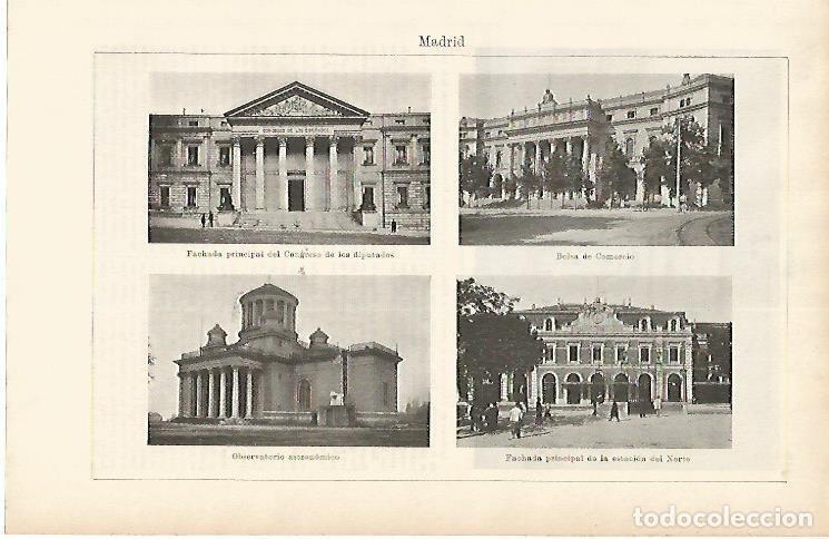 Postais: LAMINA ESPASA 1714: Edificios importantes de Madrid - Varios Autores