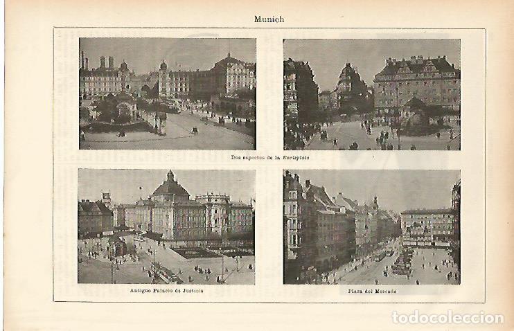 Postcards: LAMINA ESPASA 11502: Vistas de Munich - Varios