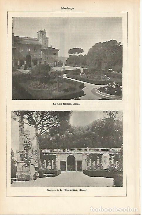 Postkarten: LAMINA ESPASA 11936: Villa Medicis en Roma - Varios