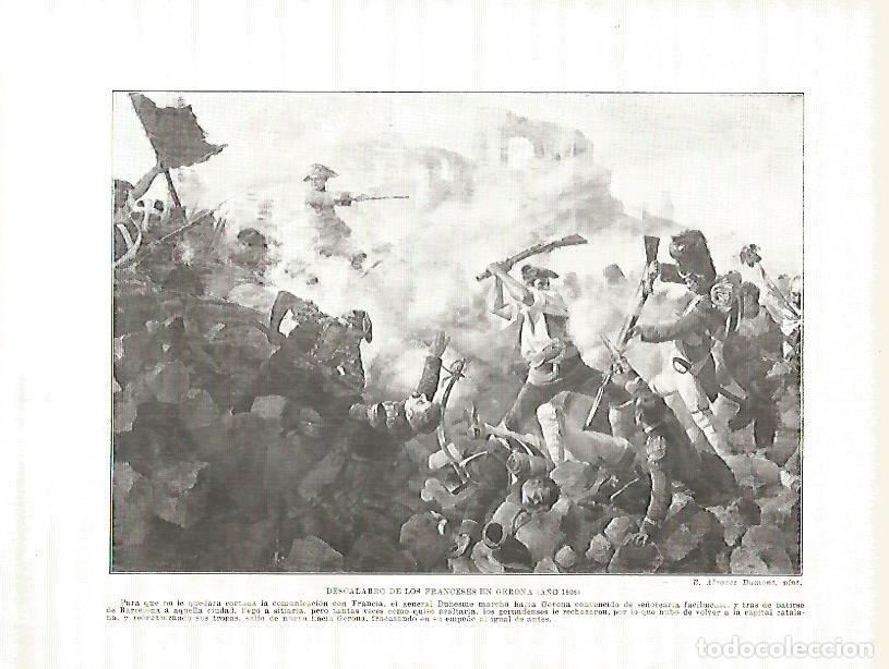 Postcards: LAMINA 4232: Descalabro de los franceses en Girona (a&ntilde;o 1806) - Manuel Rodriguez Codola