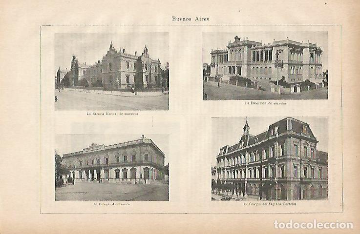 Postais: LAMINA ESPASA 11863: Vistas de Buenos Aires Argentina - Varios