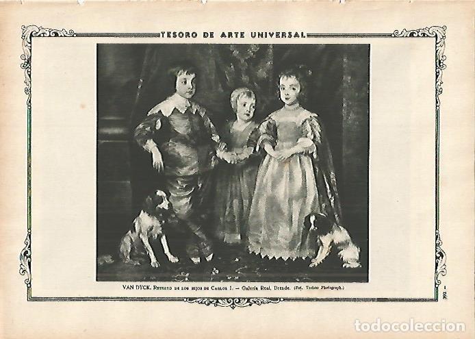 Postais: LAMINA 1450. VAN DYCK. Retrato de los hijos de Carlos I - Varios