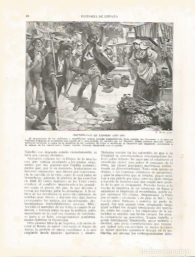 Postcards: LAMINA 4301: Insurreccion en Napoles en 1647 - Manuel Rodriguez Codola