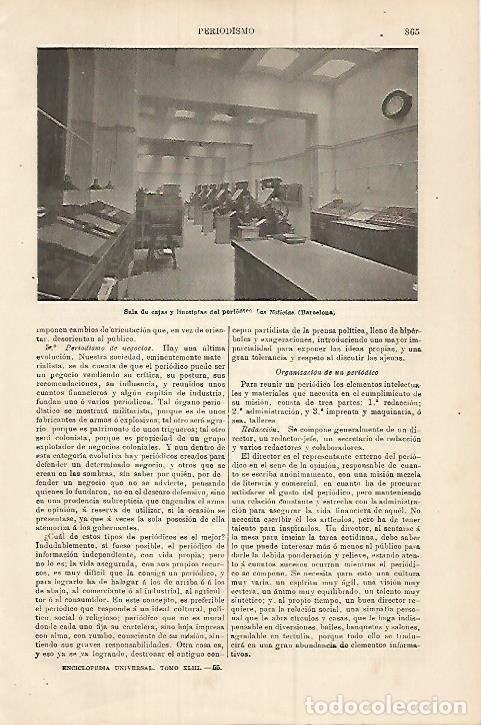 Postkarten: LAMINA ESPASA 18010: Sala de cajas del diario Las Noticias en Barcelona - Varios