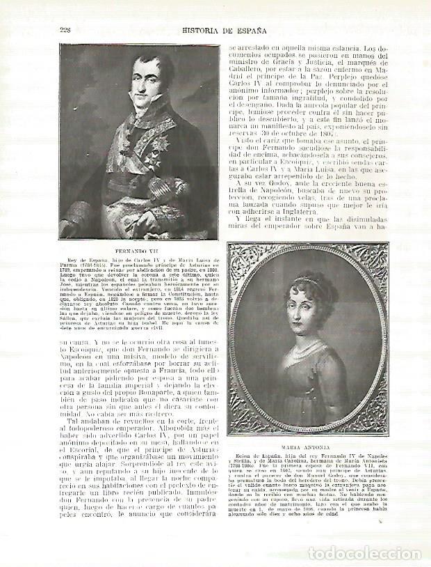 Postais: LAMINA 4378: Retratos de Fernando VII y de Maria Antonia - Manuel Rodriguez Codola