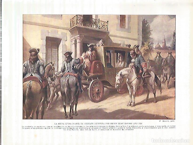 Postkarten: LAMINA 4273: La Reina Luisa Isabel de Orleans detenida por orden de Luis I en 1724 - Manuel Rodrigue