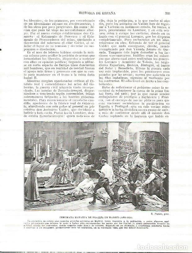 Postais: LAMINA 4426: Matanza de frailes en Madrid en 1834 - Manuel Rodriguez Codola