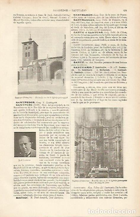 Postcards: LAMINA ESPASA 19504: Iglesia y retablo de Santoyo en Palencia - Varios