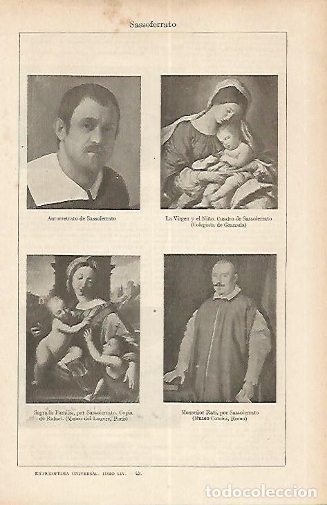 Postcards: LAMINA ESPASA 19563: Pinturas por Sassoferrato - Varios