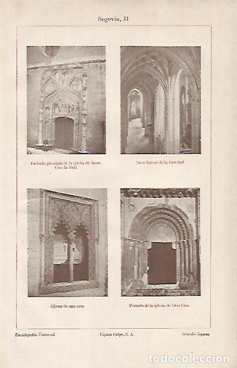 Cartoline: LAMINA ESPASA 19681: Iglesias de Santa Cruz la Real y Vera Cruz en Segovia - Varios