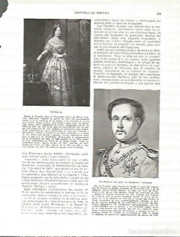 Cartoline: LAMINA 4441: Retratos de Isabel II y de Francisco de Asis de Borbon y Borbon - Manuel Rodriguez Codo