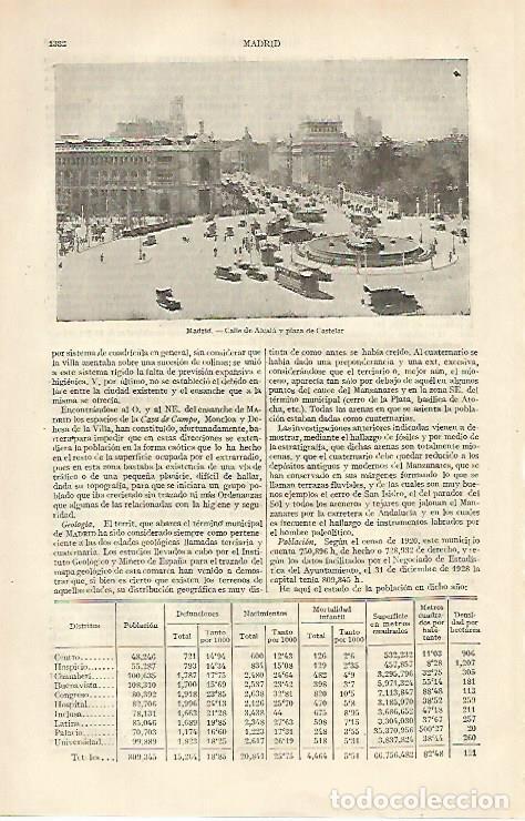 Postais: LAMINA ESPASA 19826: Calle Alcala y Plaza de Castelar en Madrid - Varios