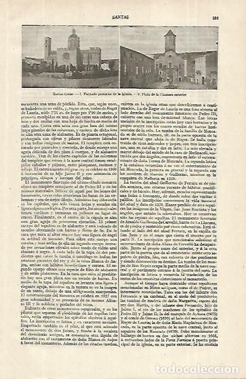 Cartoline: LAMINA ESPASA 12258: Iglesia del Monasterio de Santes Creus Tarragona - Varios