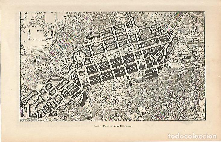 Postcards: LAMINA ESPASA 12177: Plano parcial de Edimburgo - Varios