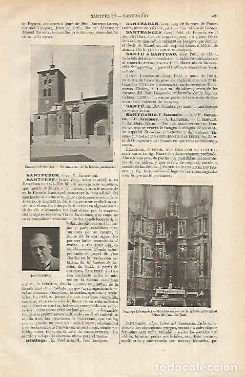 Postales: LAMINA ESPASA 12329: Iglesia de Santoyo Palencia - Varios