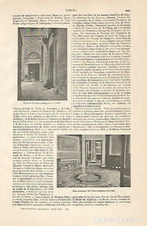 Postais: LAMINA ESPASA 10322: Museo del Greco en Toledo. Museo Italicense de Sevilla - Varios