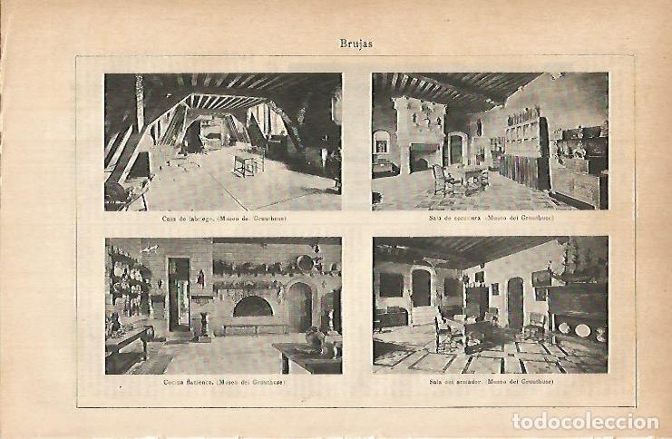Postcards: LAMINA ESPASA 11799: Salas del Museo del Grunthuse en Brujas Belgica - Varios