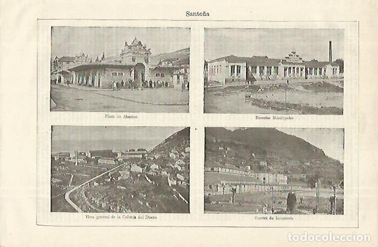Postais: LAMINA ESPASA 12323: Vistas de Santo&ntilde;a Santander - Varios