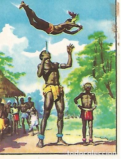 Postales: CROMO CHOCOLATES BATANGA - Album no 2 A traves de Africa. Serie IV. Cromo no 9. Danza ritual - Var