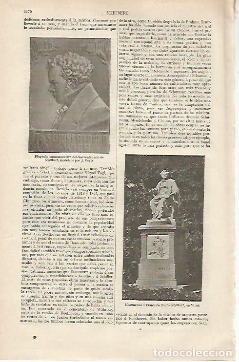 Postais: LAMINA ESPASA 12467: Monumento a Schubert en Viena - Varios