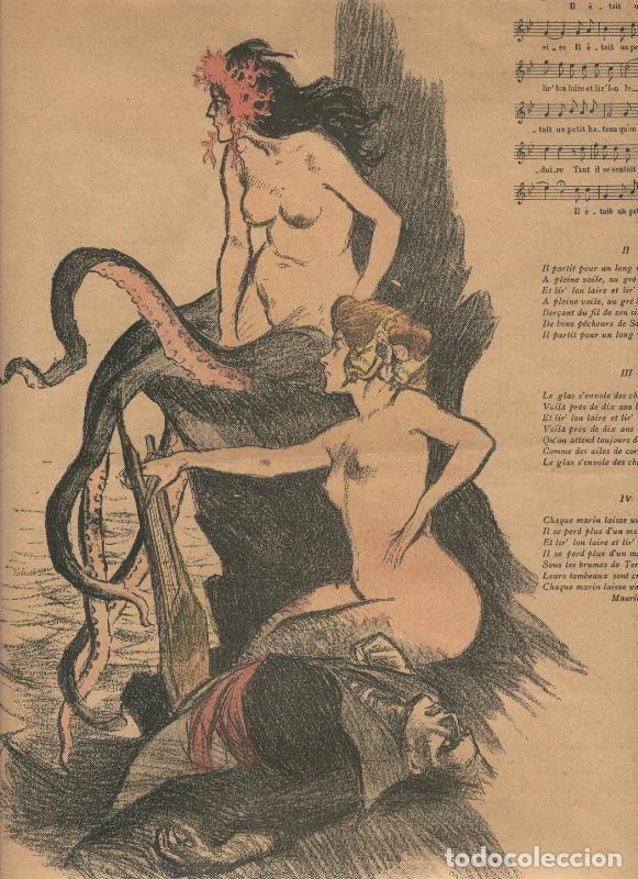 Cartes Postales: Lamina numerada 094: Pagina publicacion Gil Blas del 5 janvier 1900: La chanson du petit navire - Va