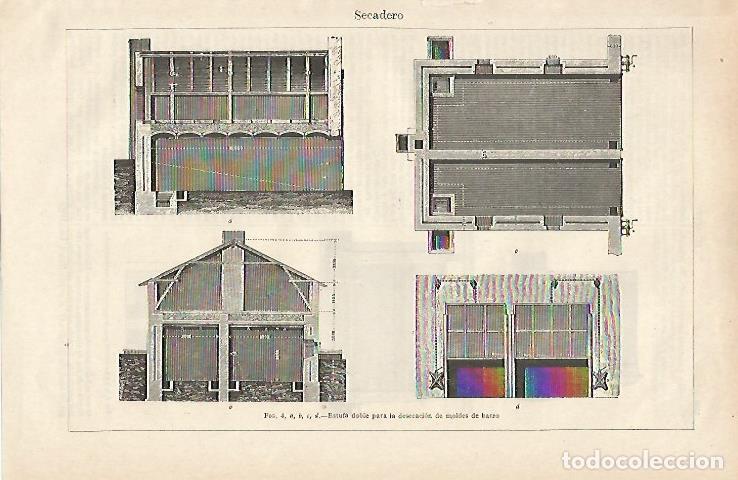 Postales: LAMINA ESPASA 12489: Estufa para desecacion de moldes de barro - Varios