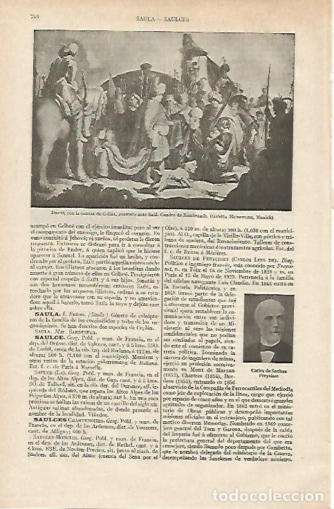 Postkarten: LAMINA ESPASA 12409: David con la cabeza de Goliat por Rembrandt - Varios
