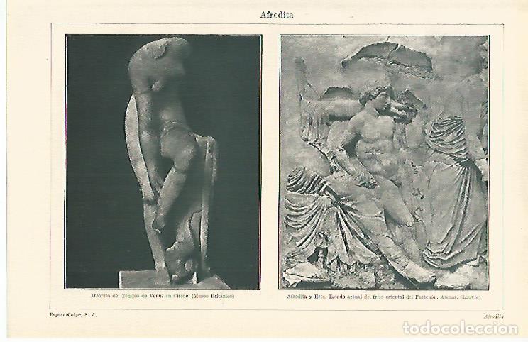 Postcards: LAMINA ESPASA 12595: Afrodita del templo de Venus de Cirene y del Partenon de Atenas - Varios