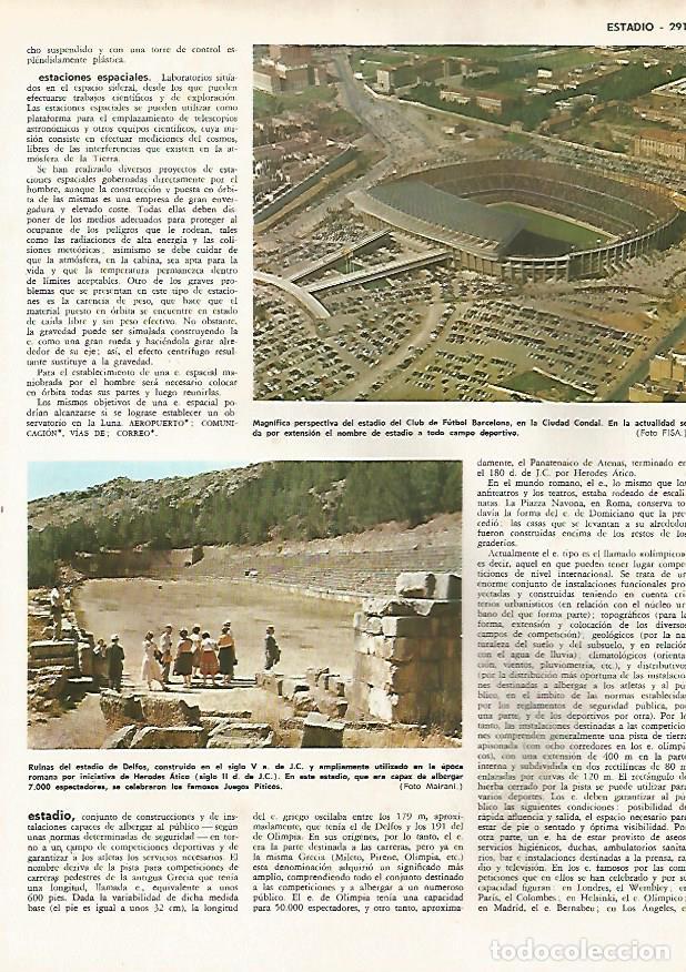 Postkarten: LAMINA MONITOR 0476: VISTA AEREA DEL ESTADIO DEL F.C. BARCELONA. RUINAS DEL ESTADIO DE DELFOS GRECIA