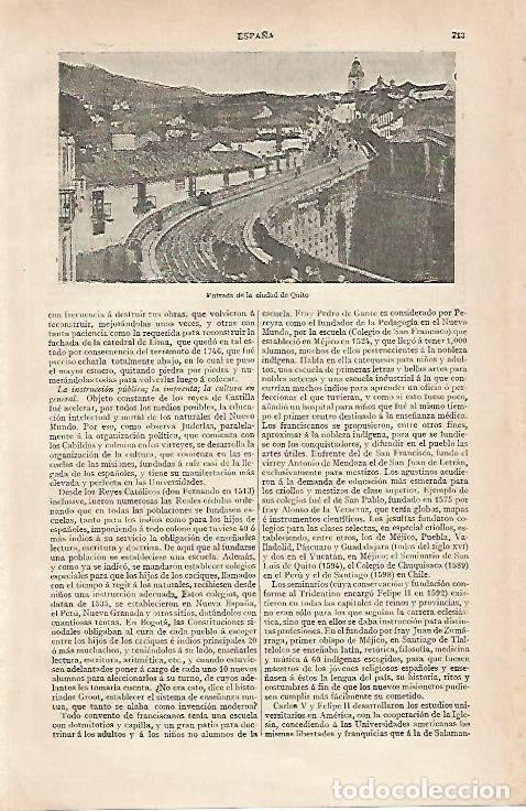 Postkarten: LAMINA ESPASA 19893: Quito Ecuador - Varios