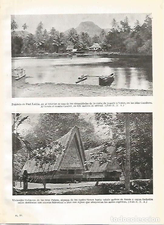 Cartes Postales: LAMINA GEOGRAFIA 0177: Poblado de Port Lottin y poblado de las islas Palaos - Ricardo Beltran y Vice