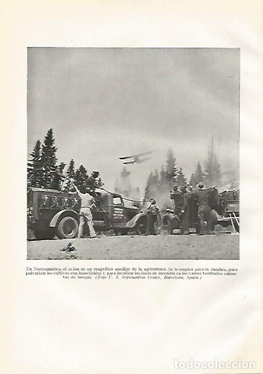 Postales: LAMINA GEOGRAFIA 0202: Aviones para la agricultura Estados Unidos - Ricardo Beltran y Vicente Vera