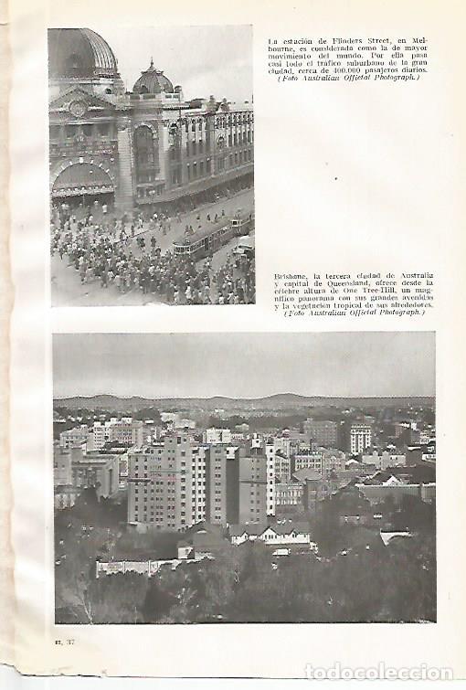 Postais: LAMINA GEOGRAFIA 0174: Estacion de Flinders Street en Melbourne y vista de Brisbane Australia - Rica