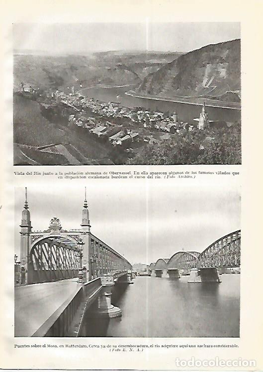 Postkarten: LAMINA GEOGRAFIA 0274: El Rin en Oberwessel Alemania y Puentes de Rotterdam - Ricardo Beltran y Vice