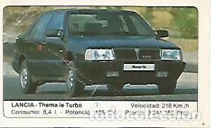 Postales: CROMO 260 ALBUM COCHES MOTOR 16: LANCIA - THERMA ie Turbo - Varios