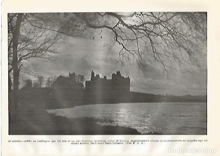 Postales: LAMINA GEOGRAFIA 0254: Castillo de Linlithgow Escocia - Ricardo Beltran y Vicente Vera