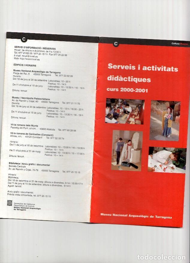 Postcards: Triptico Museo: Museo Nacional Arqueoloquic de Tarragona - Serveis i activitats didactiques (Curso 2