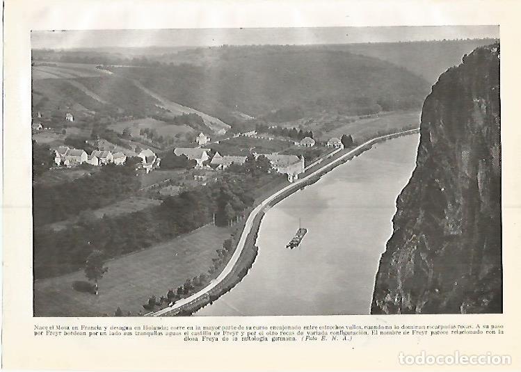Postales: LAMINA GEOGRAFIA 0292: El rio Mosa a su paso por Freyr - Ricardo Beltran y Vicente Vera