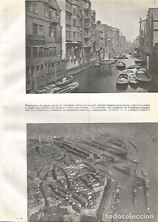Postais: LAMINA GEOGRAFIA 0345: Vista aerea de Hamburgo Alemania - Ricardo Beltran y Vicente Vera